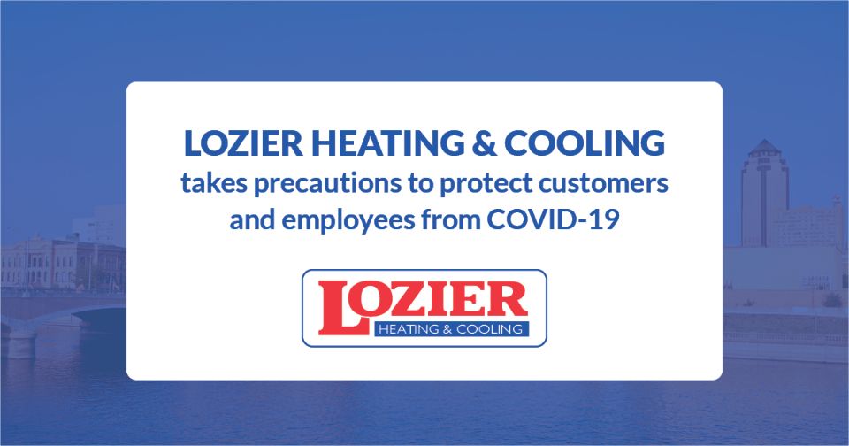 Alert about COVID-19 from Lozier Heating and Cooling Lozier Heating and Cooling COVID-19 Message