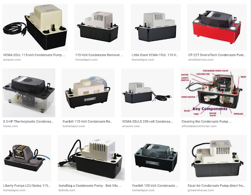 Furnace condensate pumps.